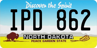 ND license plate IPD862