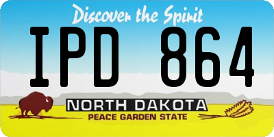 ND license plate IPD864