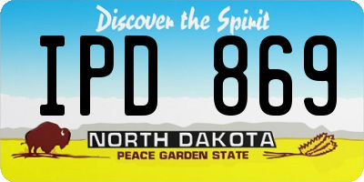 ND license plate IPD869