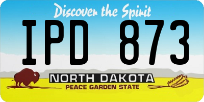 ND license plate IPD873