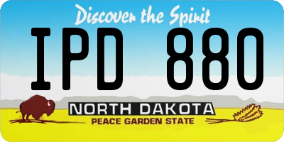 ND license plate IPD880