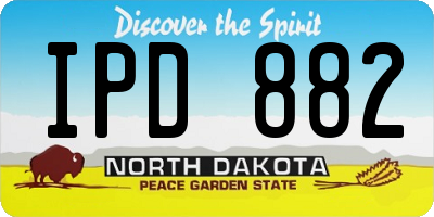ND license plate IPD882