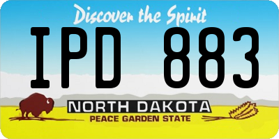 ND license plate IPD883