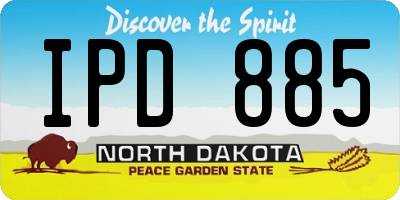 ND license plate IPD885