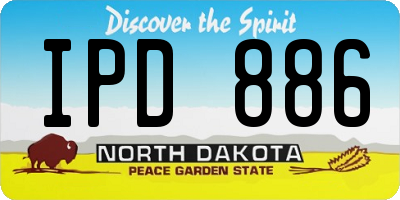 ND license plate IPD886