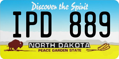 ND license plate IPD889