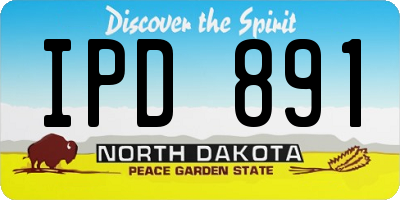 ND license plate IPD891