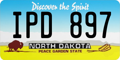 ND license plate IPD897