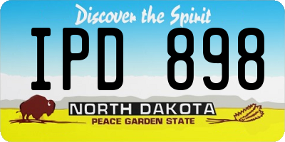 ND license plate IPD898