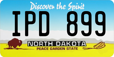 ND license plate IPD899