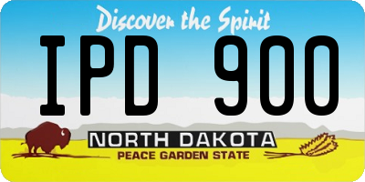 ND license plate IPD900