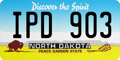 ND license plate IPD903