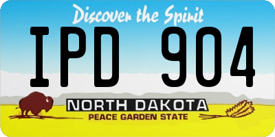 ND license plate IPD904