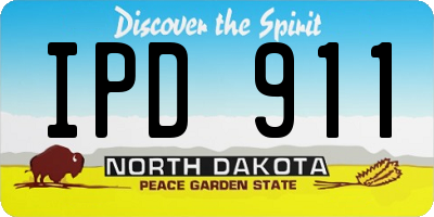 ND license plate IPD911