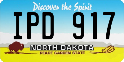 ND license plate IPD917