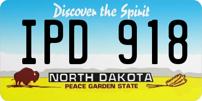 ND license plate IPD918