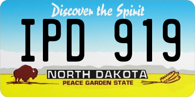 ND license plate IPD919