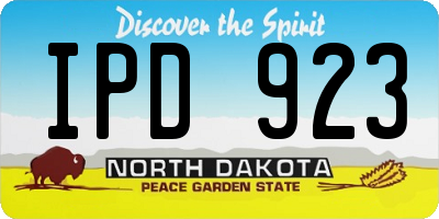 ND license plate IPD923