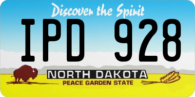 ND license plate IPD928