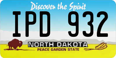 ND license plate IPD932
