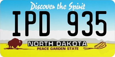 ND license plate IPD935