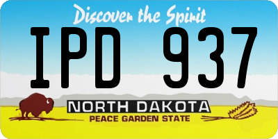 ND license plate IPD937