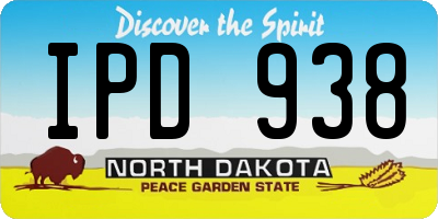 ND license plate IPD938