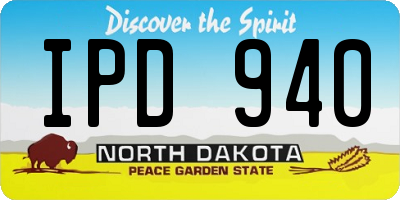 ND license plate IPD940