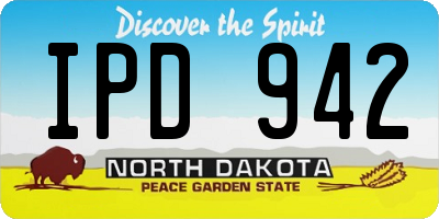 ND license plate IPD942