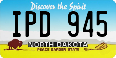 ND license plate IPD945