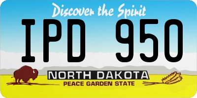 ND license plate IPD950