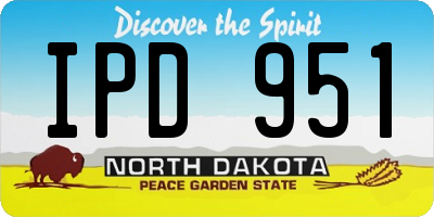 ND license plate IPD951