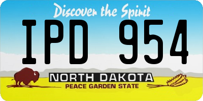 ND license plate IPD954