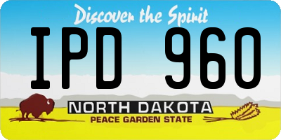 ND license plate IPD960