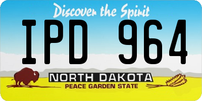 ND license plate IPD964