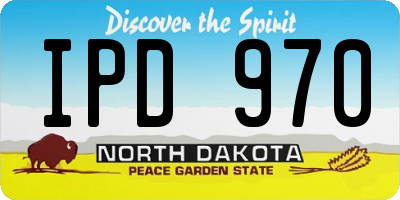 ND license plate IPD970