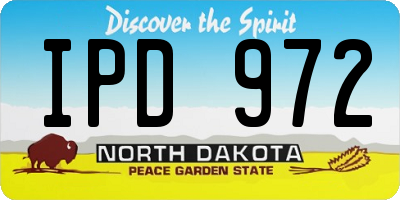 ND license plate IPD972