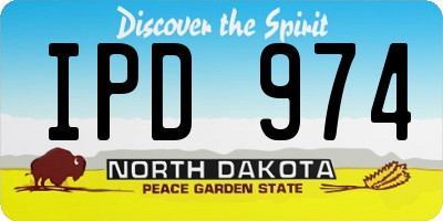 ND license plate IPD974