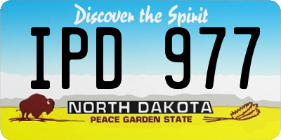ND license plate IPD977