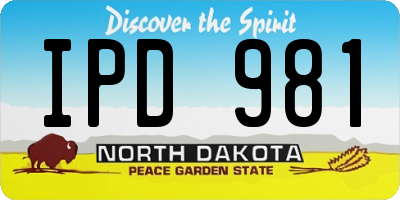 ND license plate IPD981