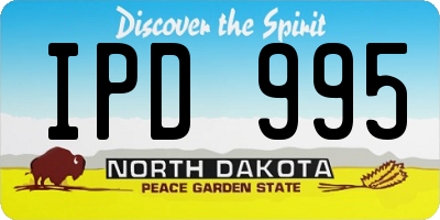 ND license plate IPD995