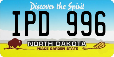 ND license plate IPD996