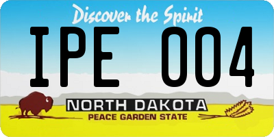 ND license plate IPE004