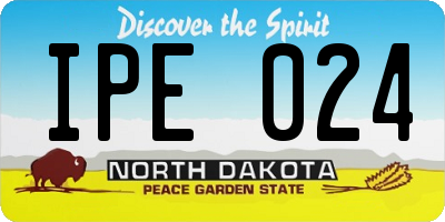ND license plate IPE024
