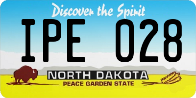 ND license plate IPE028