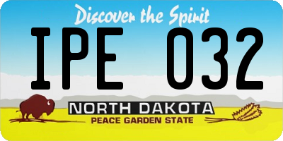 ND license plate IPE032