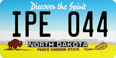 ND license plate IPE044