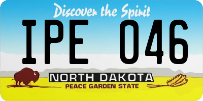 ND license plate IPE046