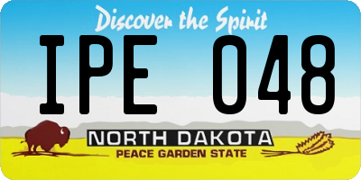ND license plate IPE048
