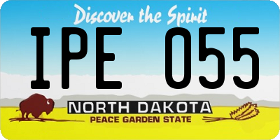 ND license plate IPE055